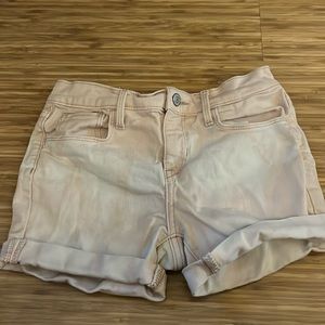 Pink and White Denim/Jean Shorts